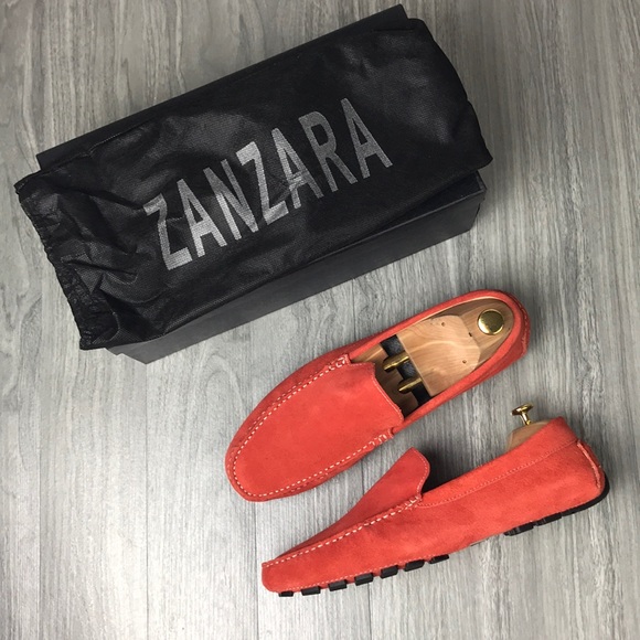 Zanzara Other - NIB Orange Loafers Zanzara suede driver 11.5M 2xHP